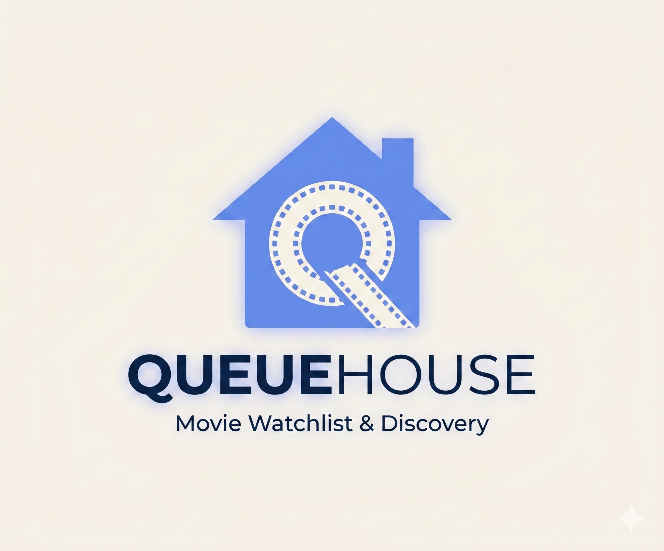 QueueHouse logo for a movie watchlist and discovery app
